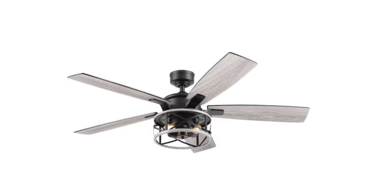 Harbor Breeze Avery 52-in Matte Black Indoor Ceiling Fan with Light and Remote (5-Blade)